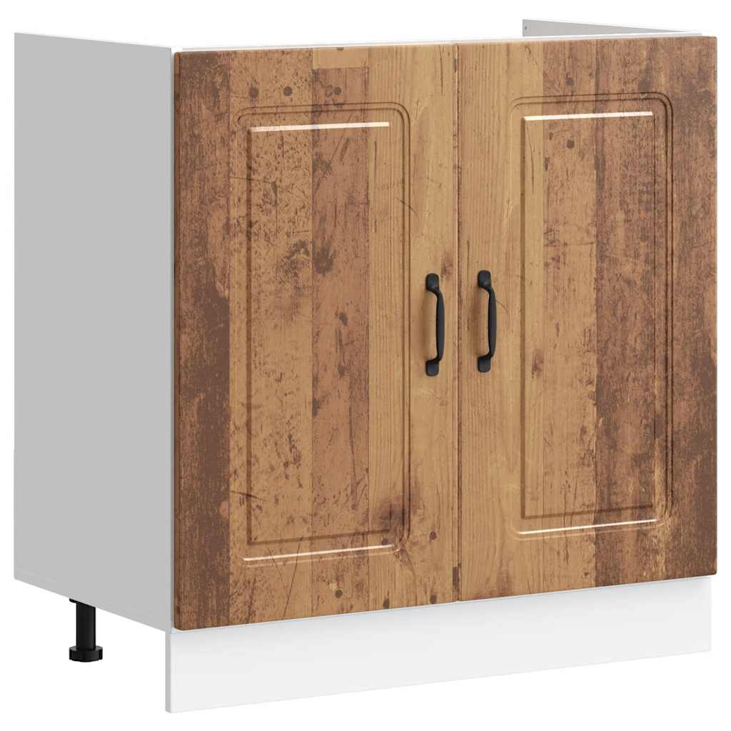 Spoelbakonderkast Kalmar 80x46x81,5 cm bewerkt hout oud hout