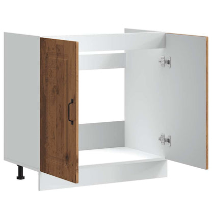 Spoelbakonderkast Kalmar 80x46x81,5 cm bewerkt hout oud hout