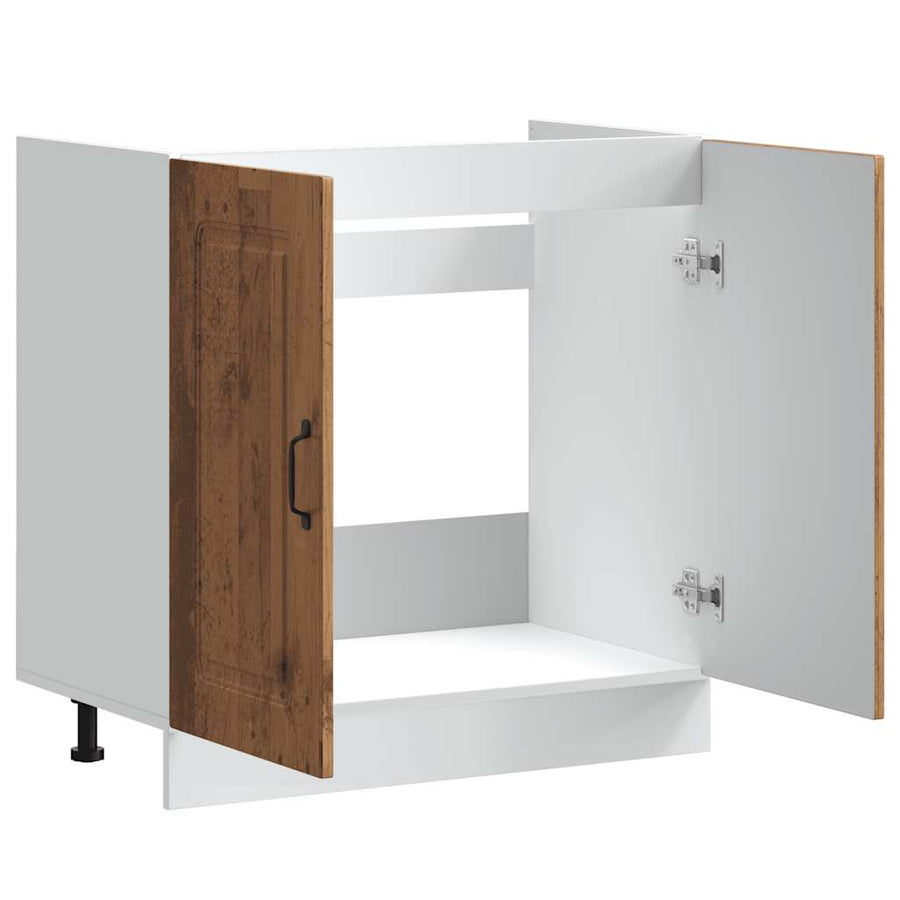 Spoelbakonderkast Kalmar 80x46x81,5 cm bewerkt hout oud hout