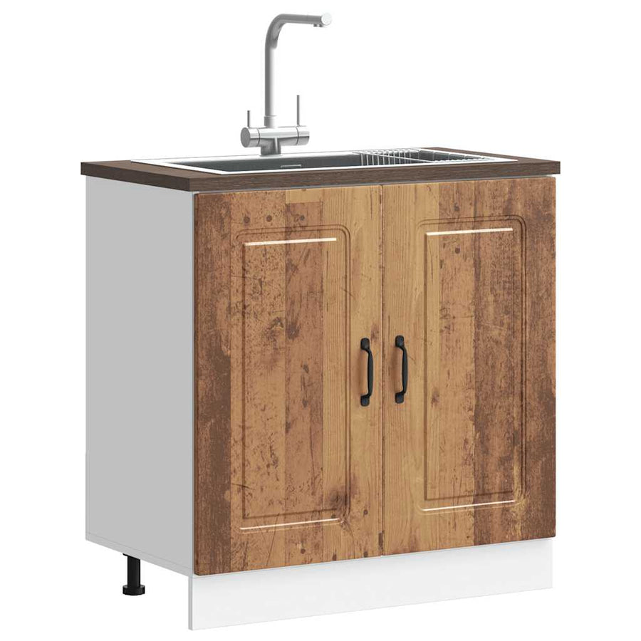Spoelbakonderkast Kalmar 80x46x81,5 cm bewerkt hout oud hout
