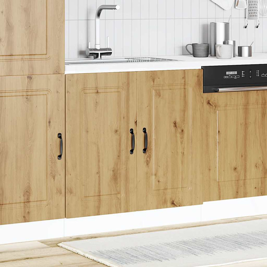 Spoelbakonderkast Kalmar 80x46x81,5 cm hout artisanaal eiken