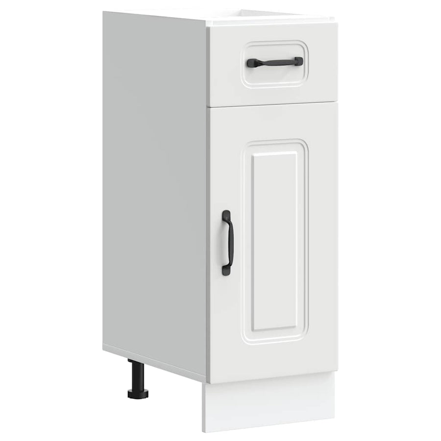 Keuken onderkast Kalmar bewerkt hout wit