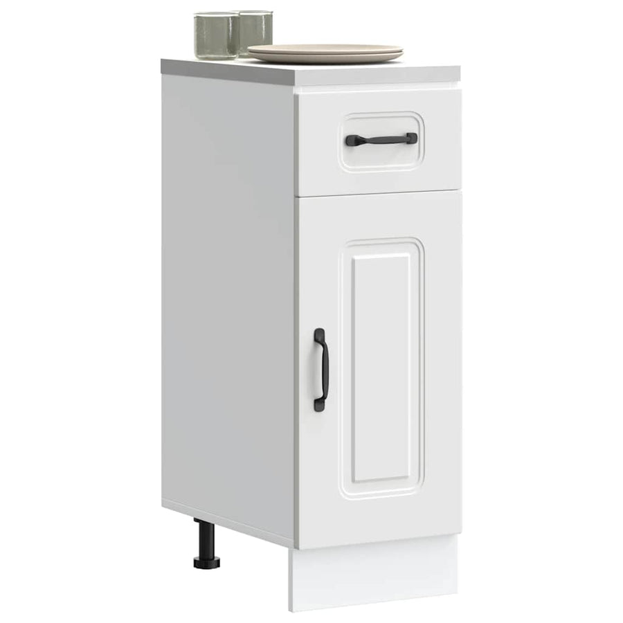 Keuken onderkast Kalmar bewerkt hout wit