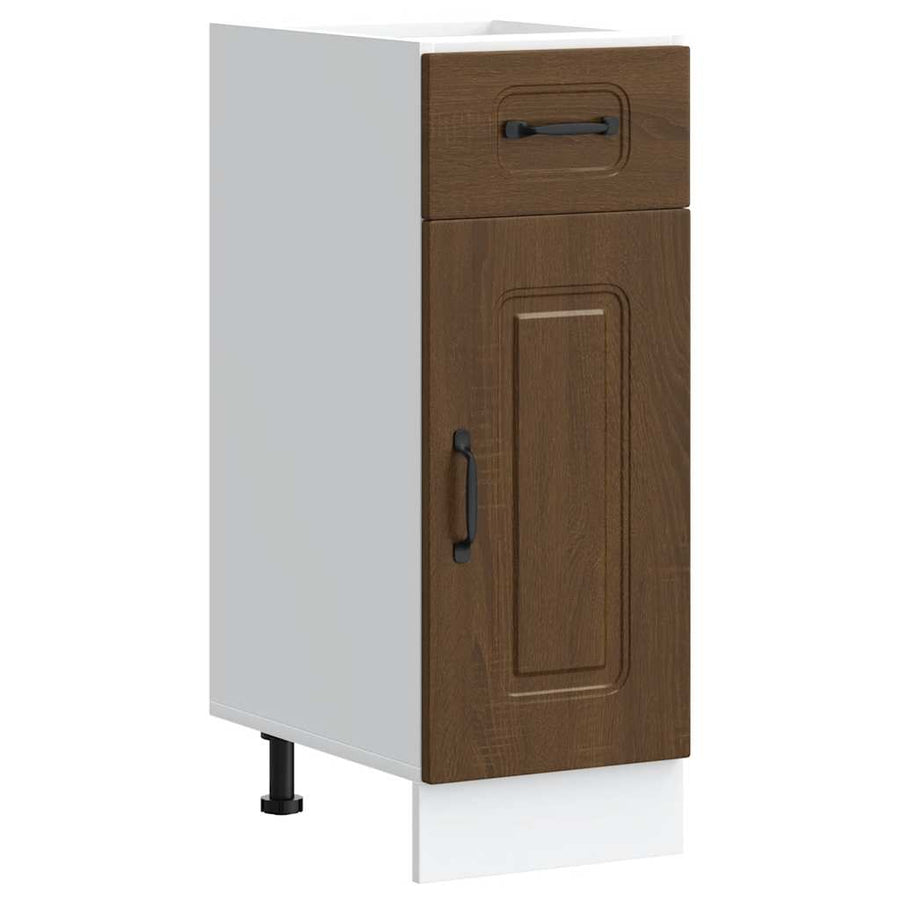 Keuken onderkast Kalmar bewerkt hout bruin eikenkleur
