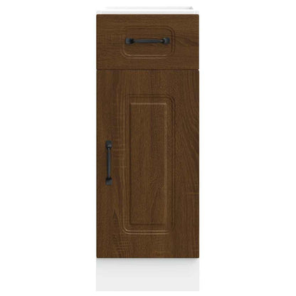 Keuken onderkast Kalmar bewerkt hout bruin eikenkleur