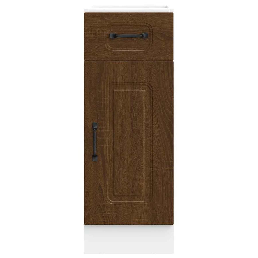 Keuken onderkast Kalmar bewerkt hout bruin eikenkleur