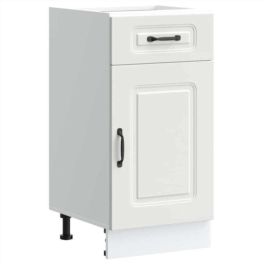 Keuken onderkast Kalmar bewerkt hout wit