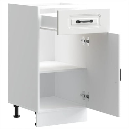 Keuken onderkast Kalmar bewerkt hout wit