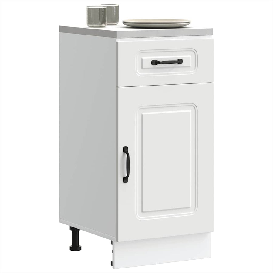 Keuken onderkast Kalmar bewerkt hout wit
