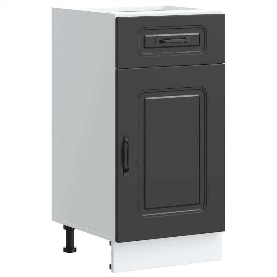 Keuken onderkast Kalmar bewerkt hout zwart