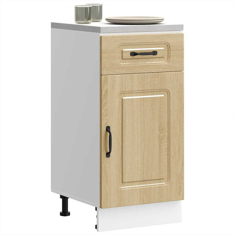 Keuken onderkast Kalmar bewerkt hout sonoma eikenkleurig