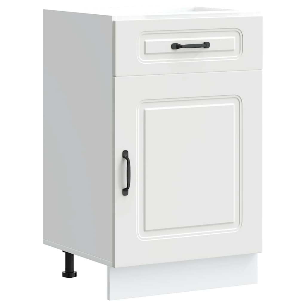 Keuken onderkast Kalmar bewerkt hout wit