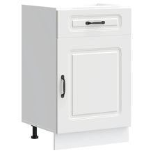 Keuken onderkast Kalmar bewerkt hout wit
