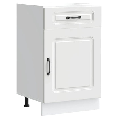 Keuken onderkast Kalmar bewerkt hout wit