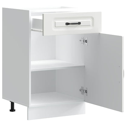 Keuken onderkast Kalmar bewerkt hout wit