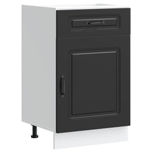 Keuken onderkast Kalmar bewerkt hout zwart