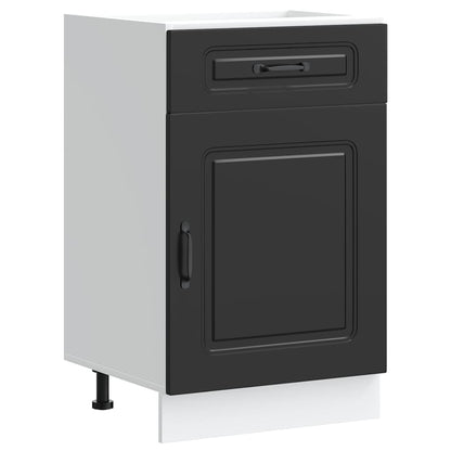 Keuken onderkast Kalmar bewerkt hout zwart