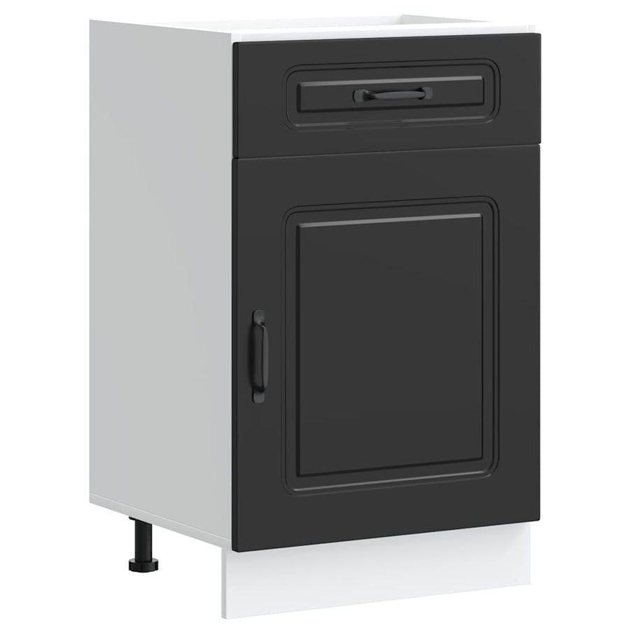 Keuken onderkast Kalmar bewerkt hout zwart