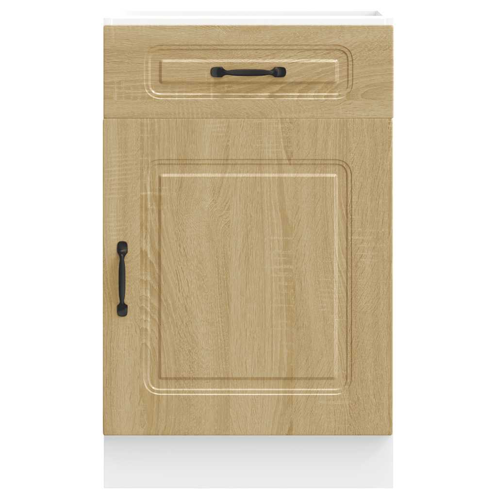 Keuken onderkast Kalmar bewerkt hout sonoma eikenkleurig