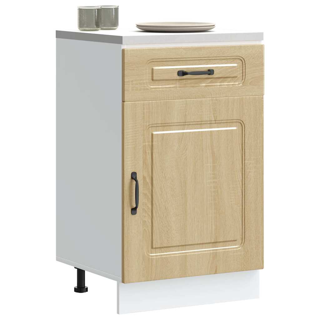 Keuken onderkast Kalmar bewerkt hout sonoma eikenkleurig