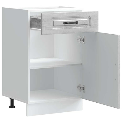 Keuken onderkast Kalmar bewerkt hout grijs sonoma eiken