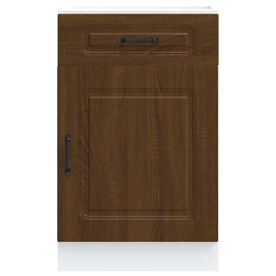 Keuken onderkast Kalmar bewerkt hout bruin eikenkleur