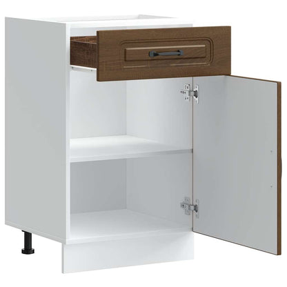 Keuken onderkast Kalmar bewerkt hout bruin eikenkleur