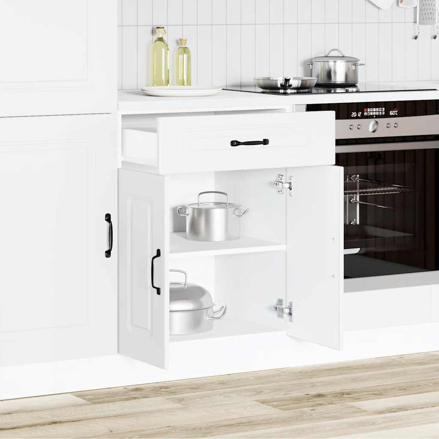 Keuken onderkast Kalmar bewerkt hout wit