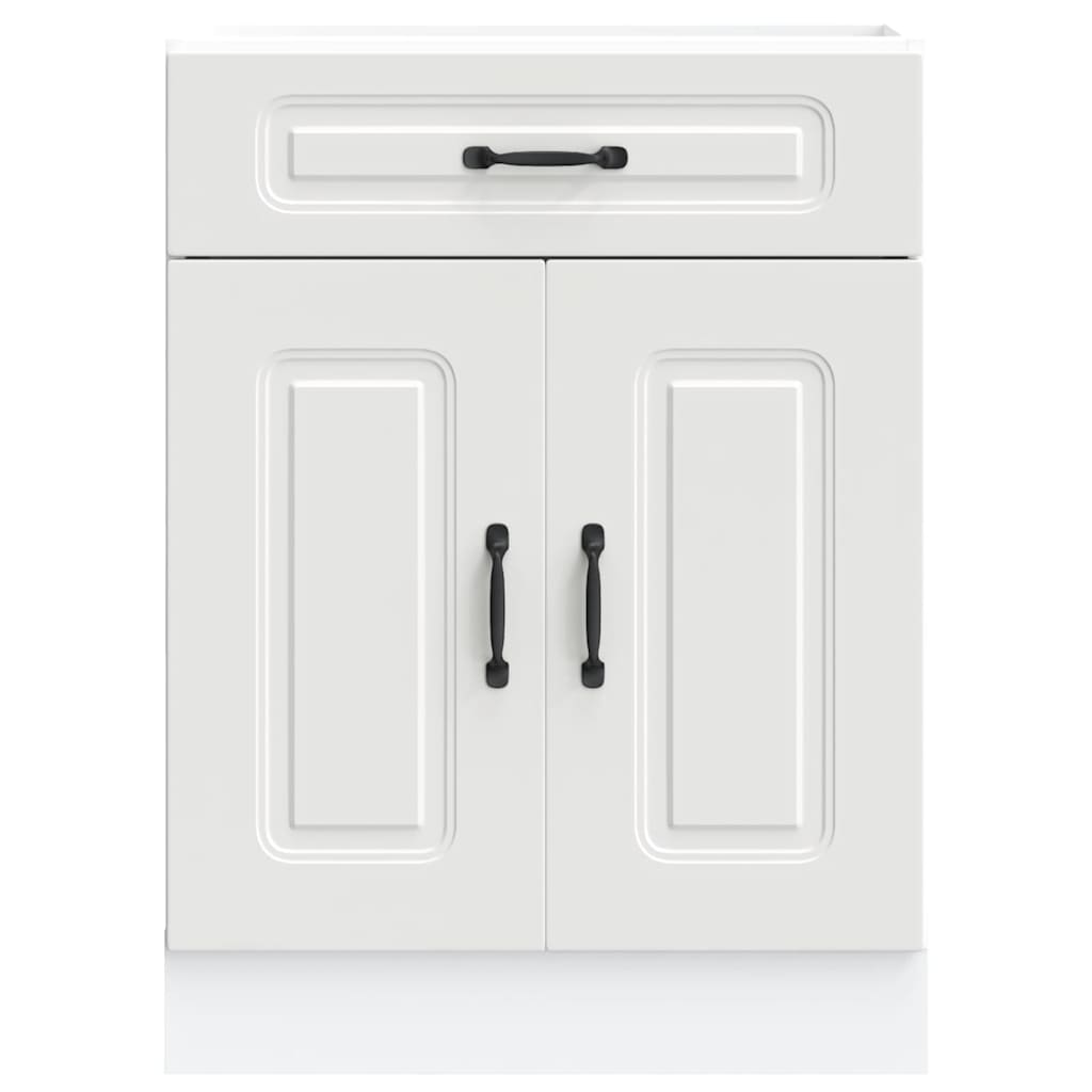 Keuken onderkast Kalmar bewerkt hout wit