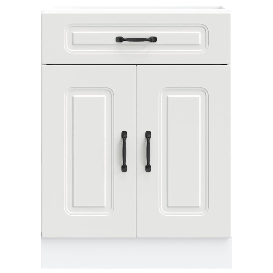 Keuken onderkast Kalmar bewerkt hout wit