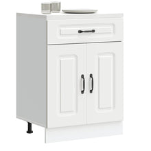 Keuken onderkast Kalmar bewerkt hout wit