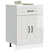 Base cabinet Kalmar treated wood high-gloss white