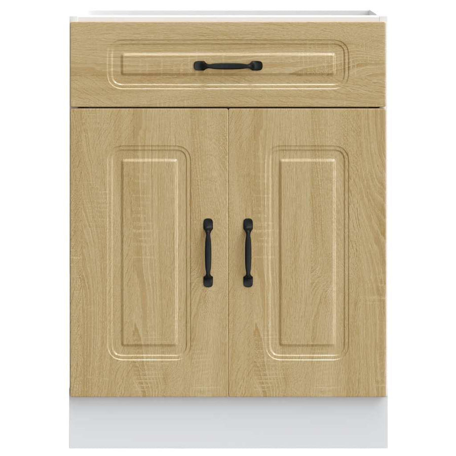 Keuken onderkast Kalmar bewerkt hout sonoma eikenkleurig