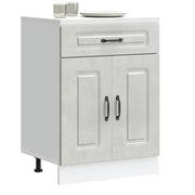 Base cabinet Kalmar treated wood concrete grey