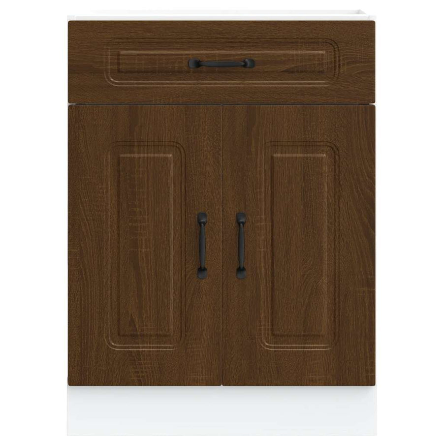 Keuken onderkast Kalmar bewerkt hout bruin eikenkleur