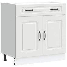 Keuken onderkast Kalmar bewerkt hout wit