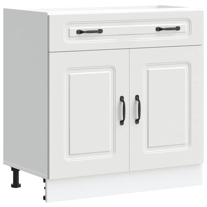 Keuken onderkast Kalmar bewerkt hout wit