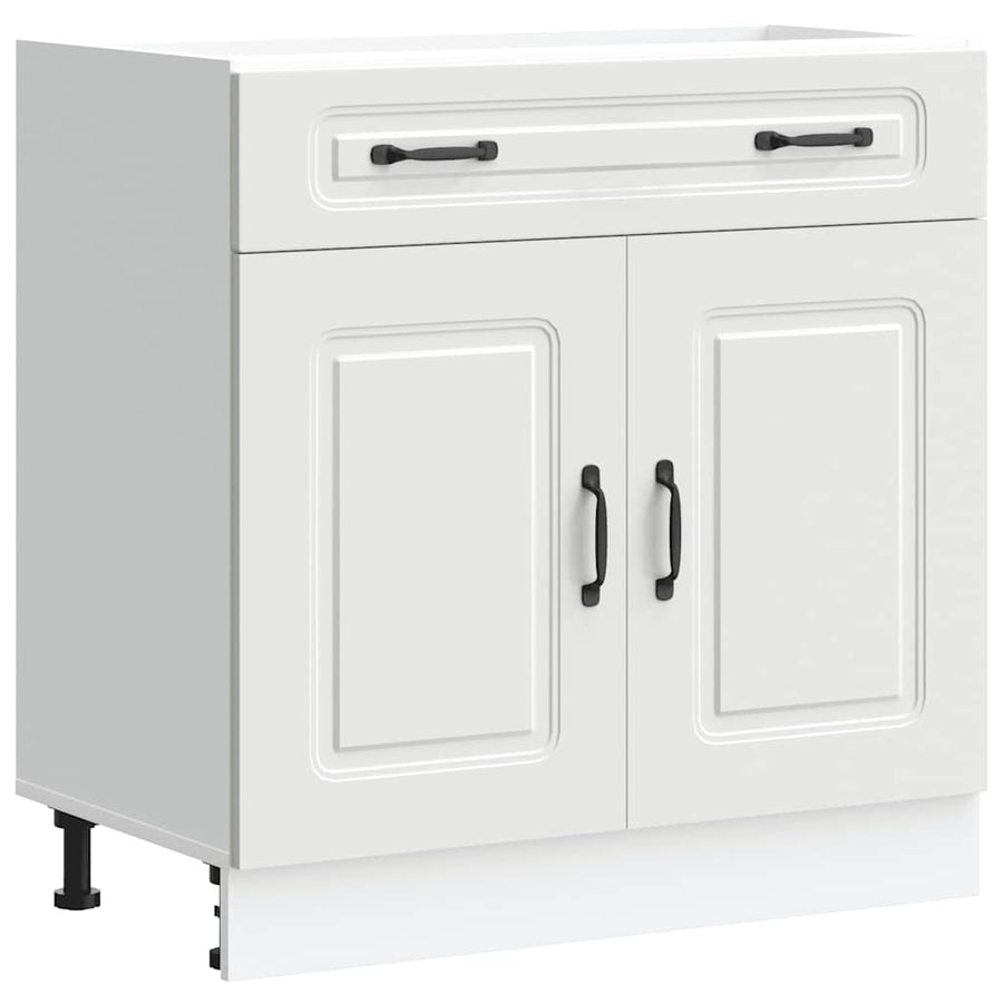 Keuken onderkast Kalmar bewerkt hout wit