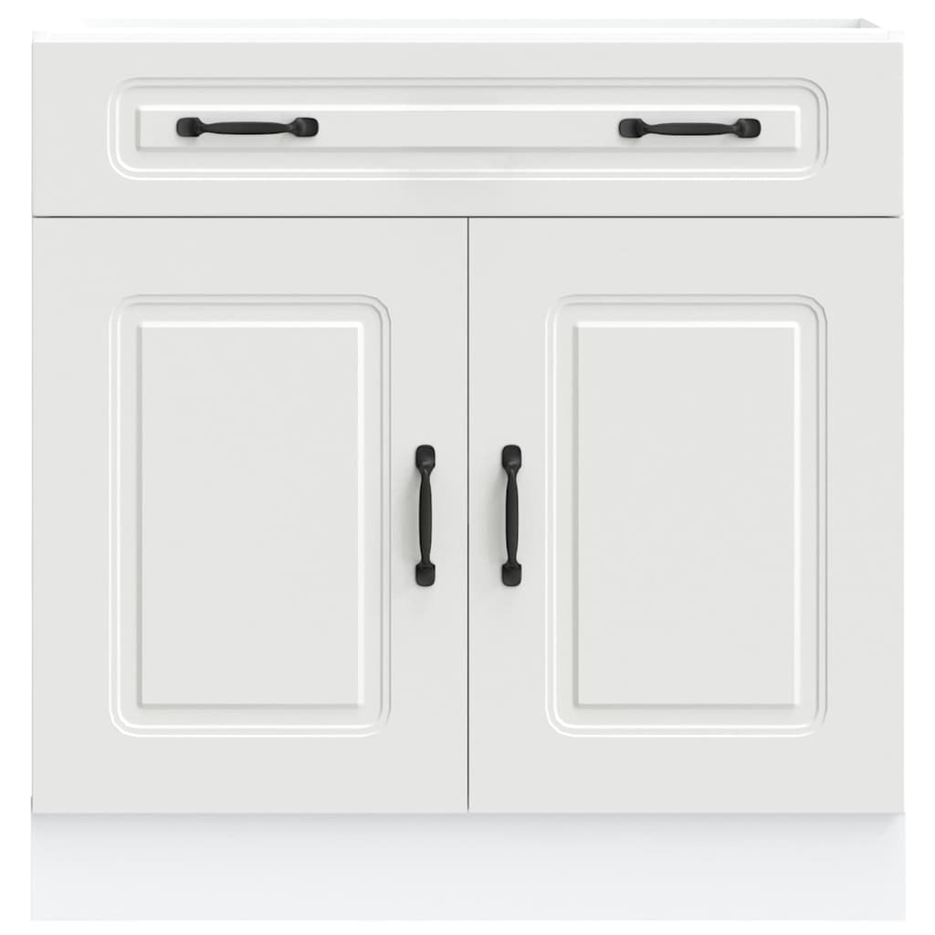 Keuken onderkast Kalmar bewerkt hout wit