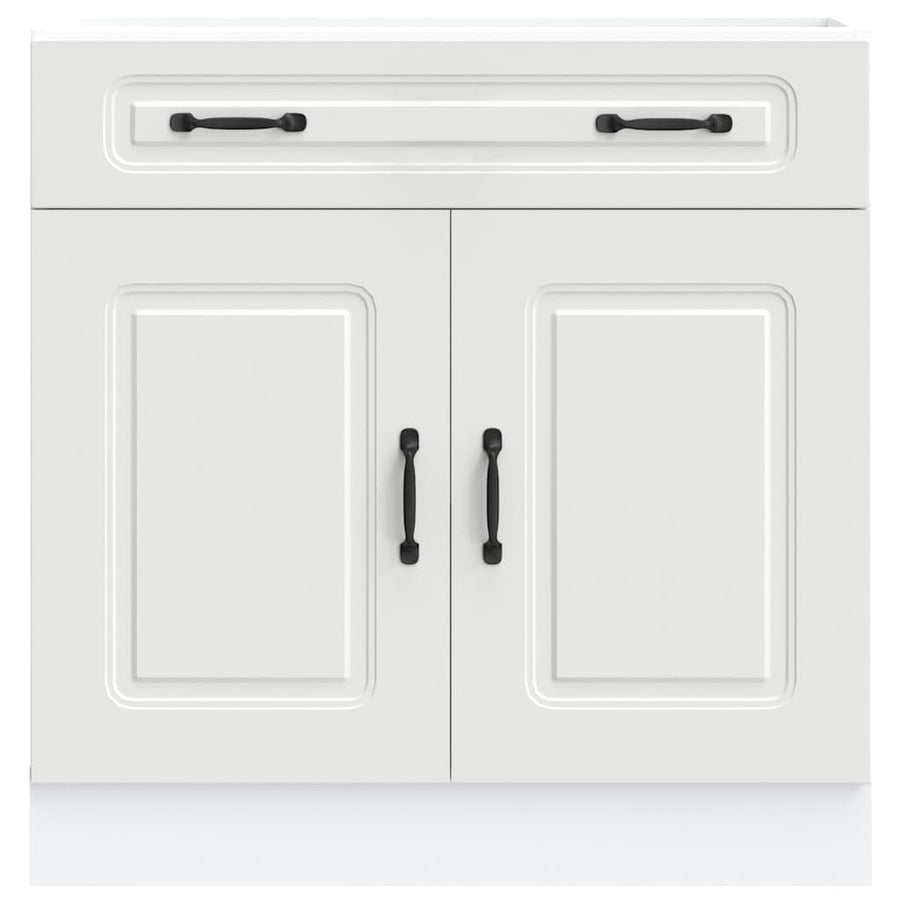 Keuken onderkast Kalmar bewerkt hout wit