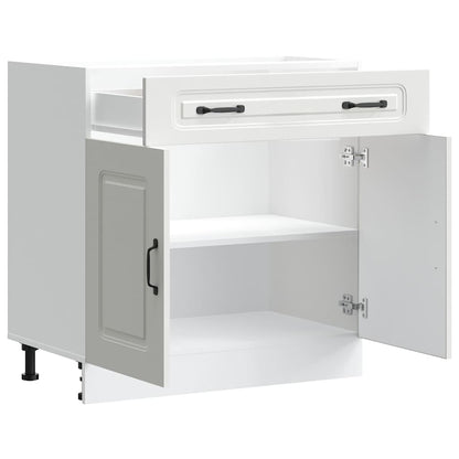 Keuken onderkast Kalmar bewerkt hout wit