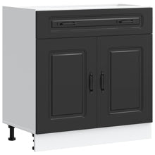 Keuken onderkast Kalmar bewerkt hout zwart