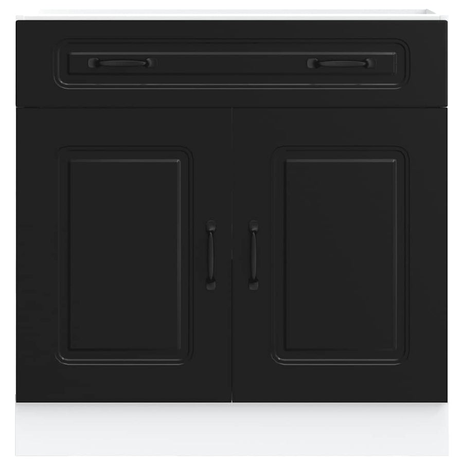 Keuken onderkast Kalmar bewerkt hout zwart