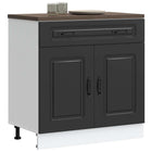 Kalmar base cabinet treated black wood