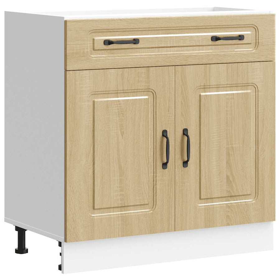 Keuken onderkast Kalmar bewerkt hout sonoma eikenkleurig