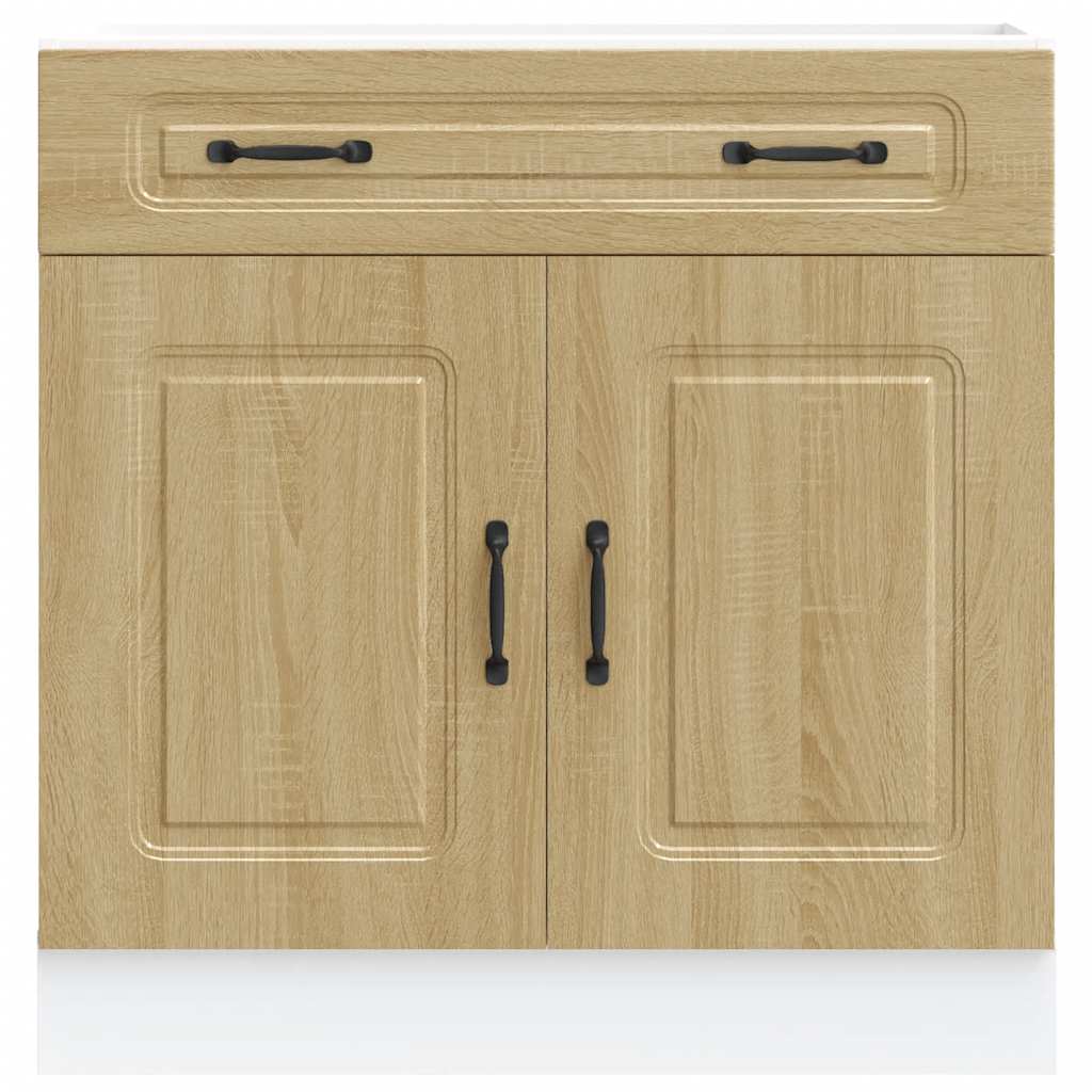 Keuken onderkast Kalmar bewerkt hout sonoma eikenkleurig