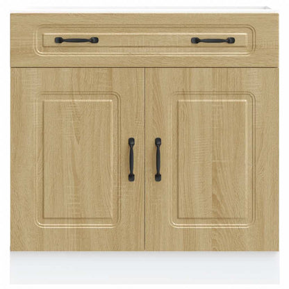 Keuken onderkast Kalmar bewerkt hout sonoma eikenkleurig