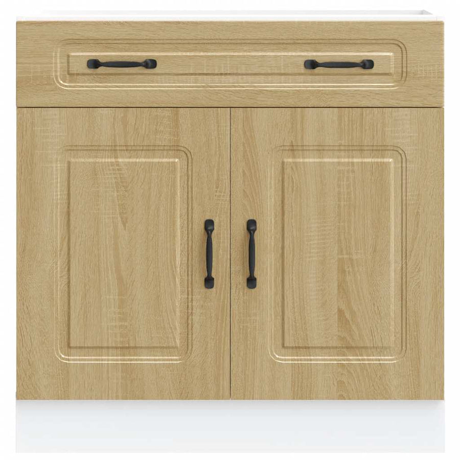Keuken onderkast Kalmar bewerkt hout sonoma eikenkleurig