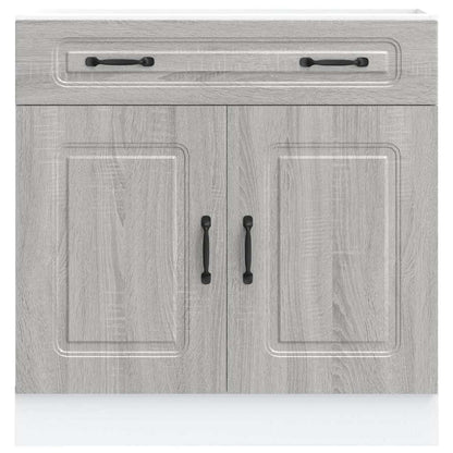 Keuken onderkast Kalmar bewerkt hout grijs sonoma eiken