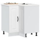 Corner kitchen base cabinet Kalmar treated wood white